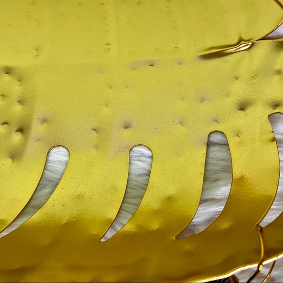 Monstera Gold Decorative Metal Tray Catchall - Picture 10 of 15